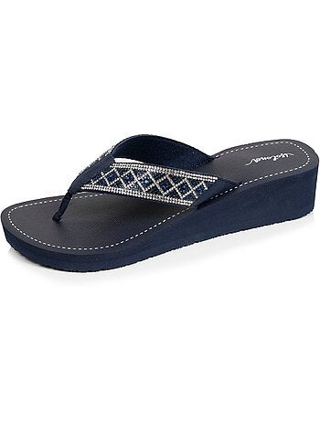 Tongs à talon de 4 cm, ultra confortables Isotoner