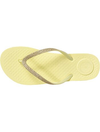 Tongs semelle technologie everywear, Tige pailletée, Confort optimal, matière Isotoner