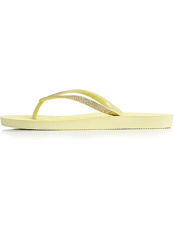 Tongs semelle technologie everywear, Tige pailletée, Confort optimal, matière Isotoner