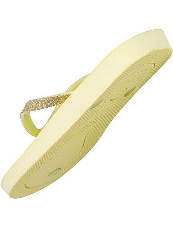 Tongs semelle technologie everywear, Tige pailletée, Confort optimal, matière Isotoner