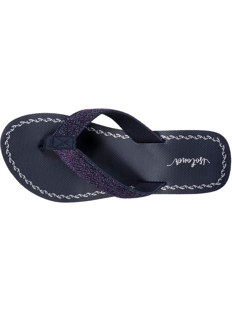 Tongs talon 4 cm, semelle confortable et légère, sandale de plage, piscine  Isotoner Bleu marine - Kiabi