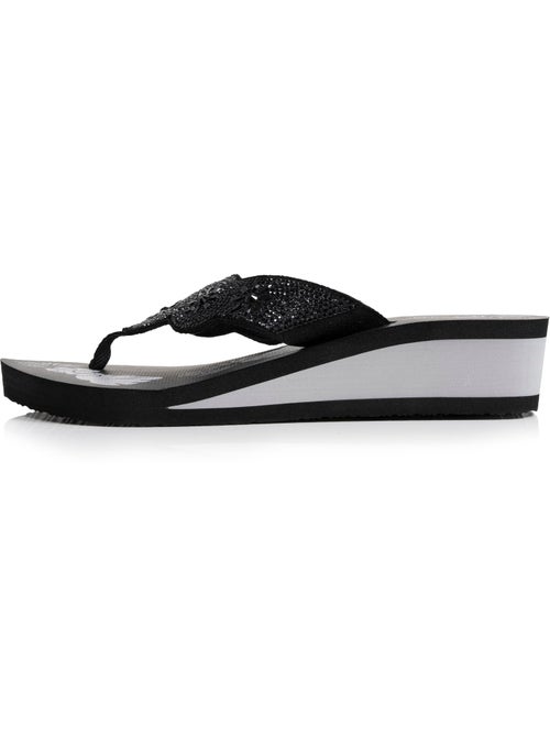 Tongs talon 4 cm, semelle confortable et légère, sandale de plage, piscine  Isotoner - Kiabi