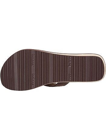 Tongs talon 4 cm, semelle confortable et légère, sandale de plage, piscine Isotoner