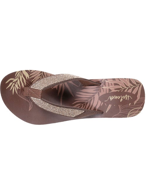 Tongs talon 4 cm, semelle confortable et légère, sandale de plage, piscine  Isotoner - Kiabi