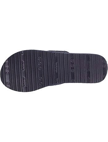 Tongs tige corde large et semelle bicolore isotoner