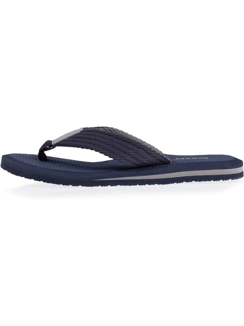 Tongs tige corde large et semelle bicolore  isotoner Bleu marine - Kiabi