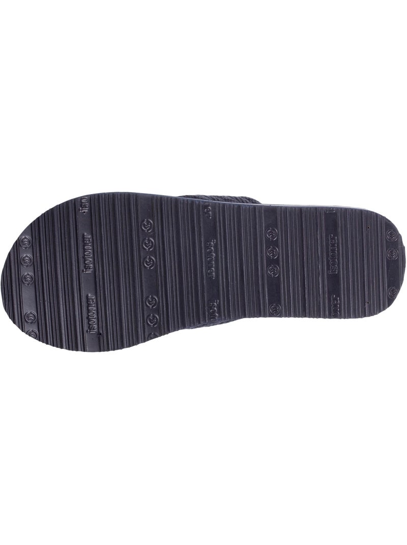 Tongs tige corde large et semelle bicolore  isotoner Bleu marine - Kiabi
