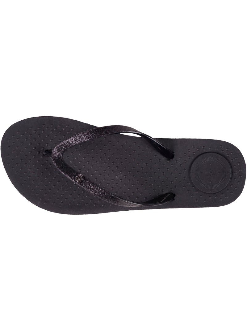 Tongs tige paillettes  isotoner Noir - Kiabi