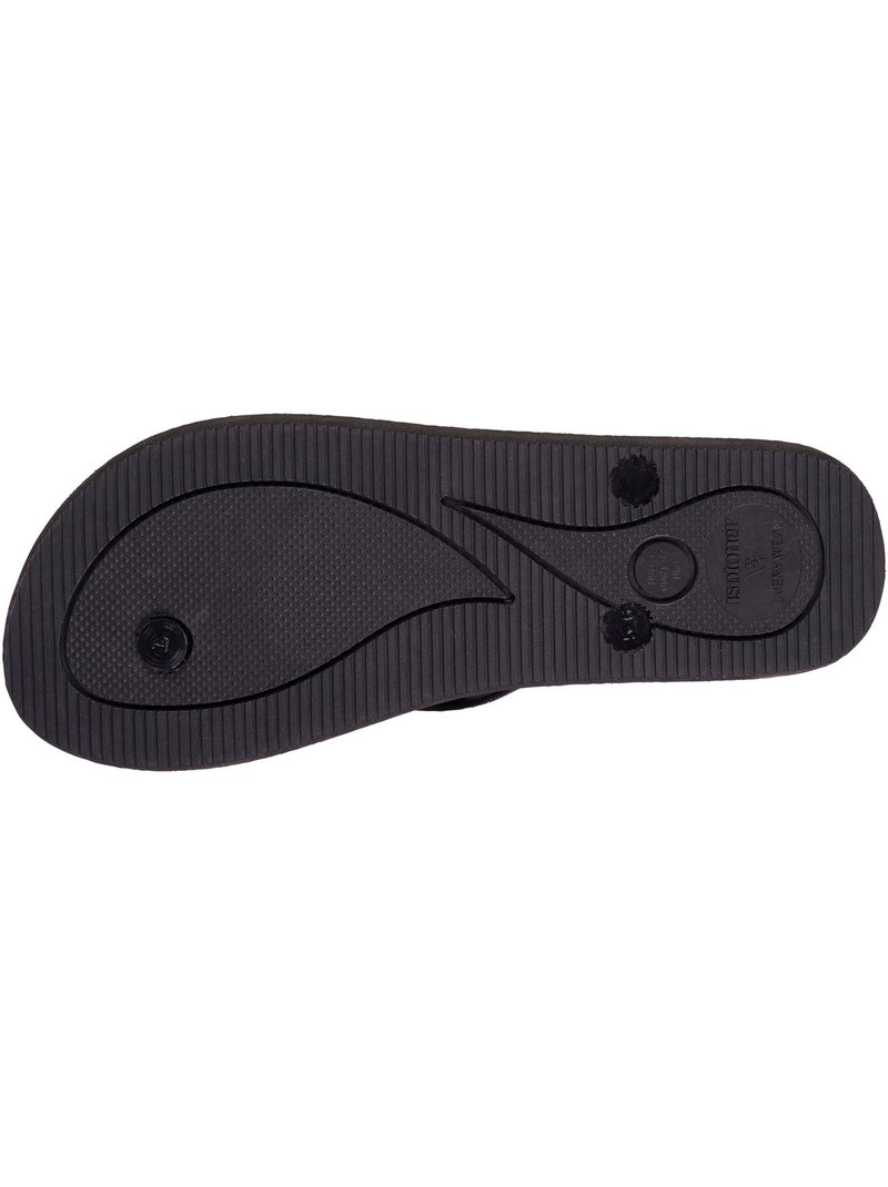 Tongs tige paillettes  isotoner Noir - Kiabi