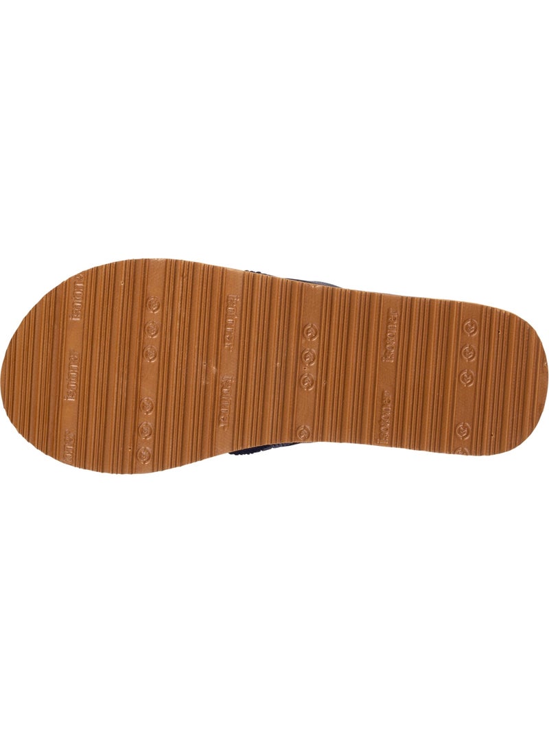 Tongs ultra confortables et chic, semelle ultra moelleuse  isotoner Bleu marine - Kiabi