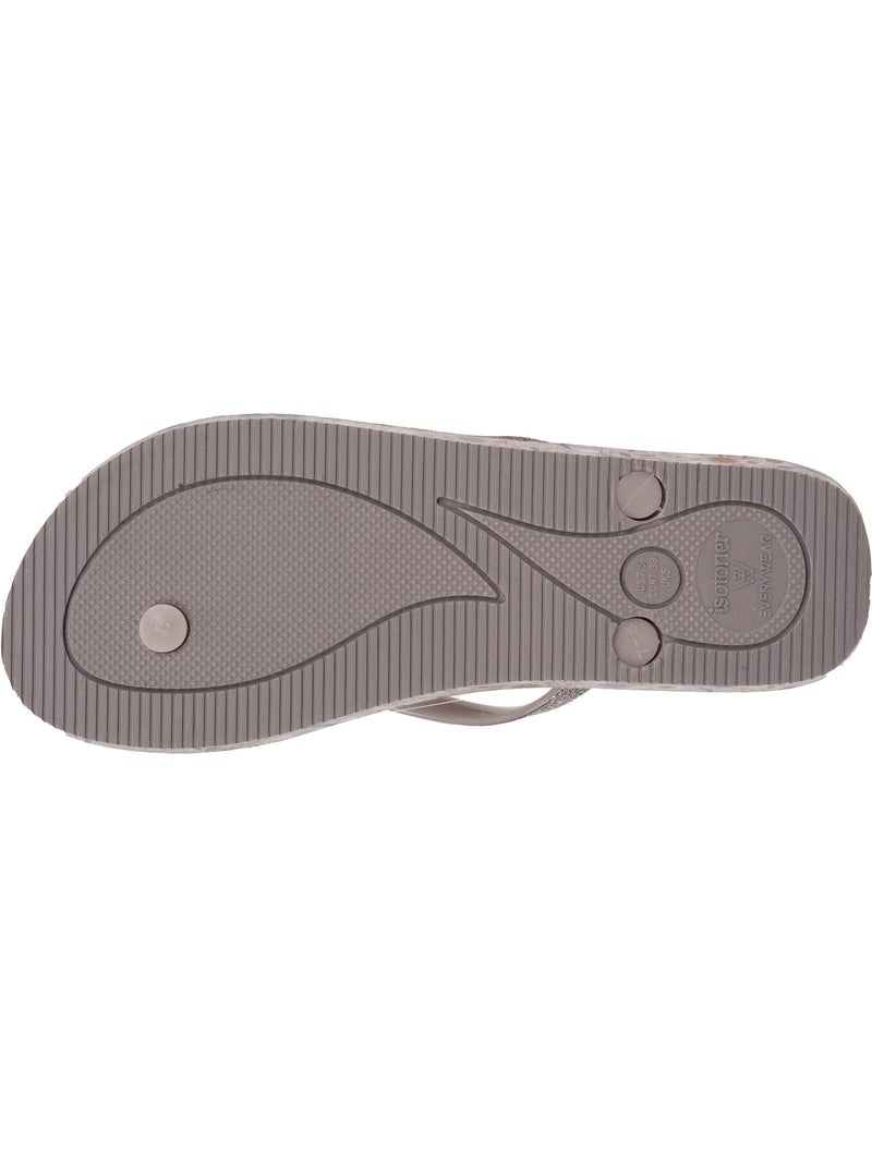 Tongs ultra confortables et légères  isotoner Taupe - Kiabi