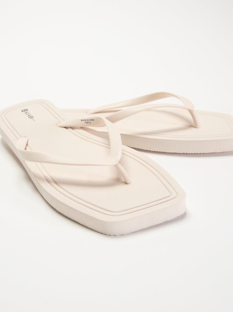 Tongs unies Beige - Kiabi