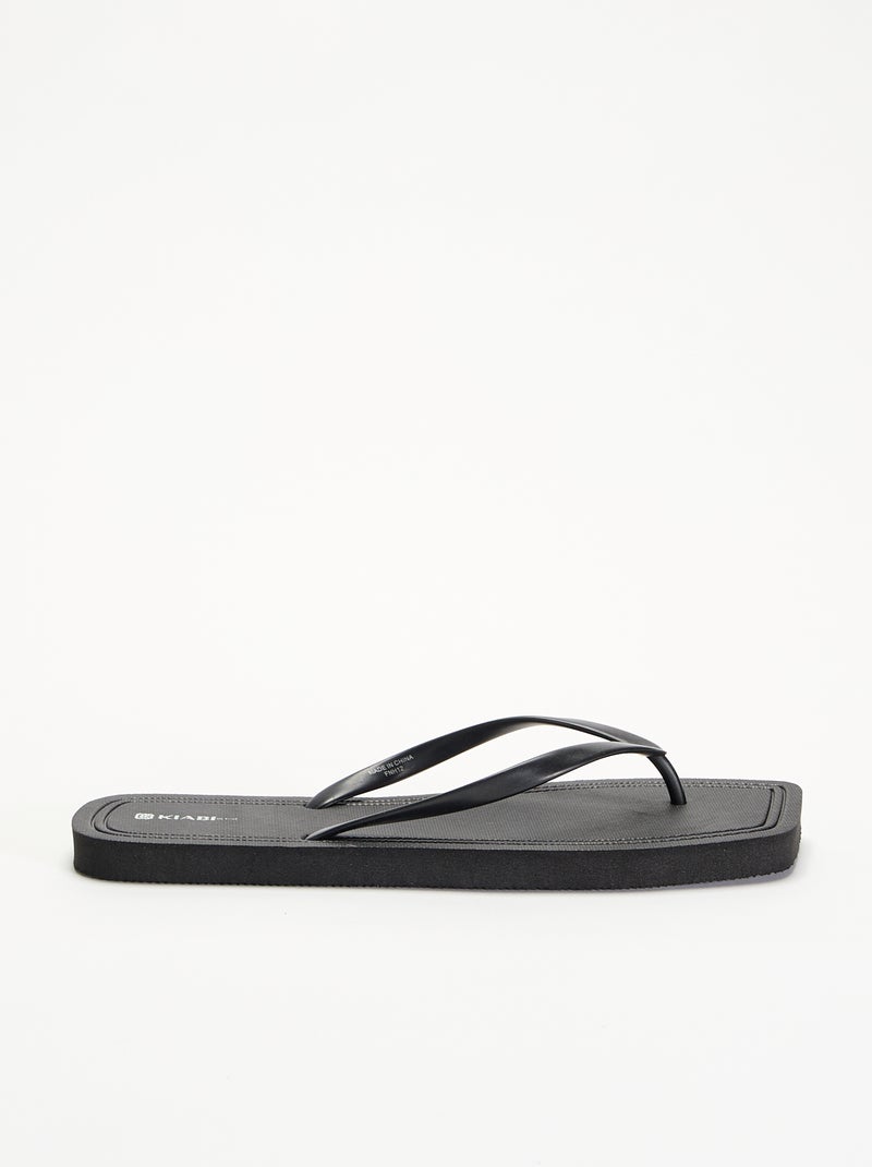 Tongs unies Noir - Kiabi