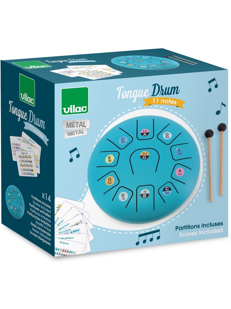 Tongue Drum en métal 11 notes Bleu - Kiabi