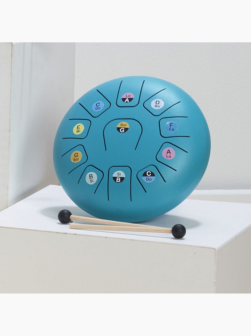 Tongue Drum en métal 11 notes Bleu - Kiabi