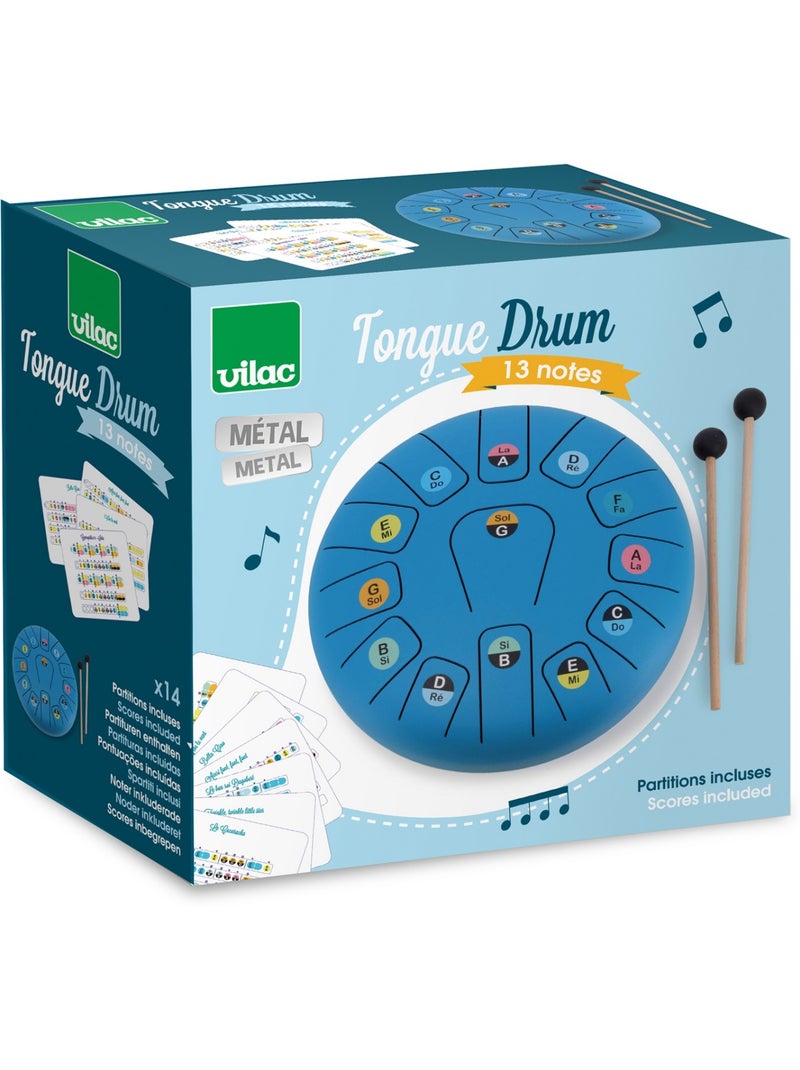 Tongue Drum en métal 13 notes Bleu - Kiabi