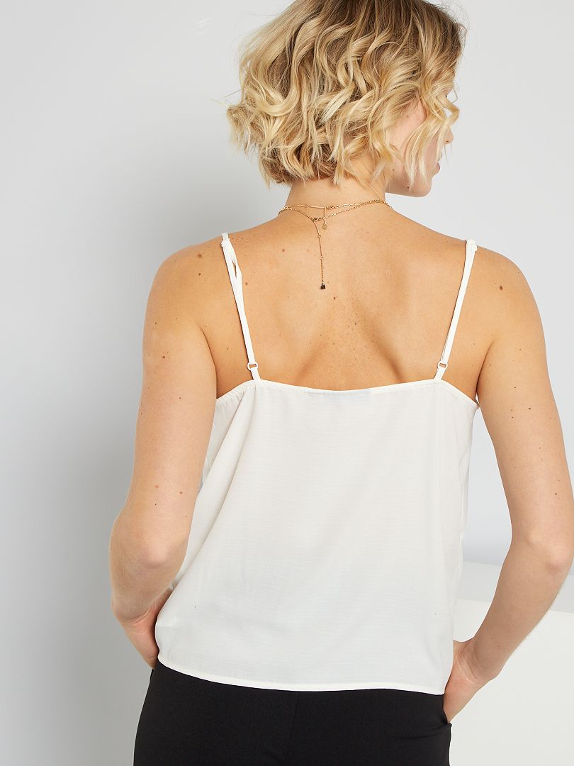 top blanc a bretelle