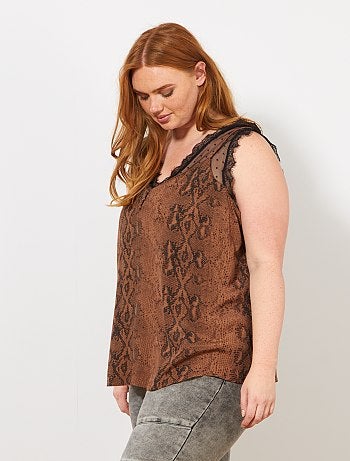 Top à bretelles effet lingerie - Kiabi