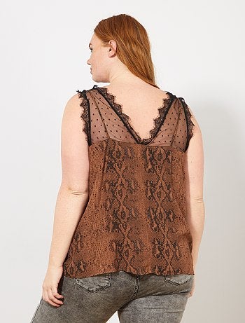 Top à bretelles effet lingerie - Kiabi