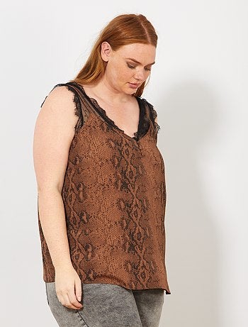 Top à bretelles effet lingerie - Kiabi