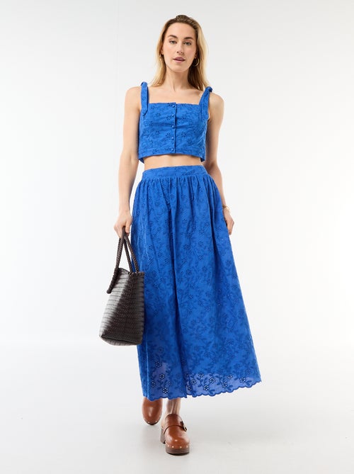 Top à bretelles noeud en coton - Kiabi