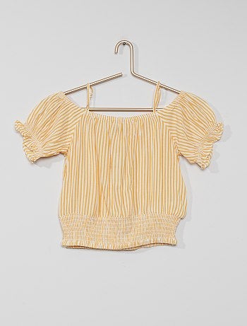 Top à encolure bardot