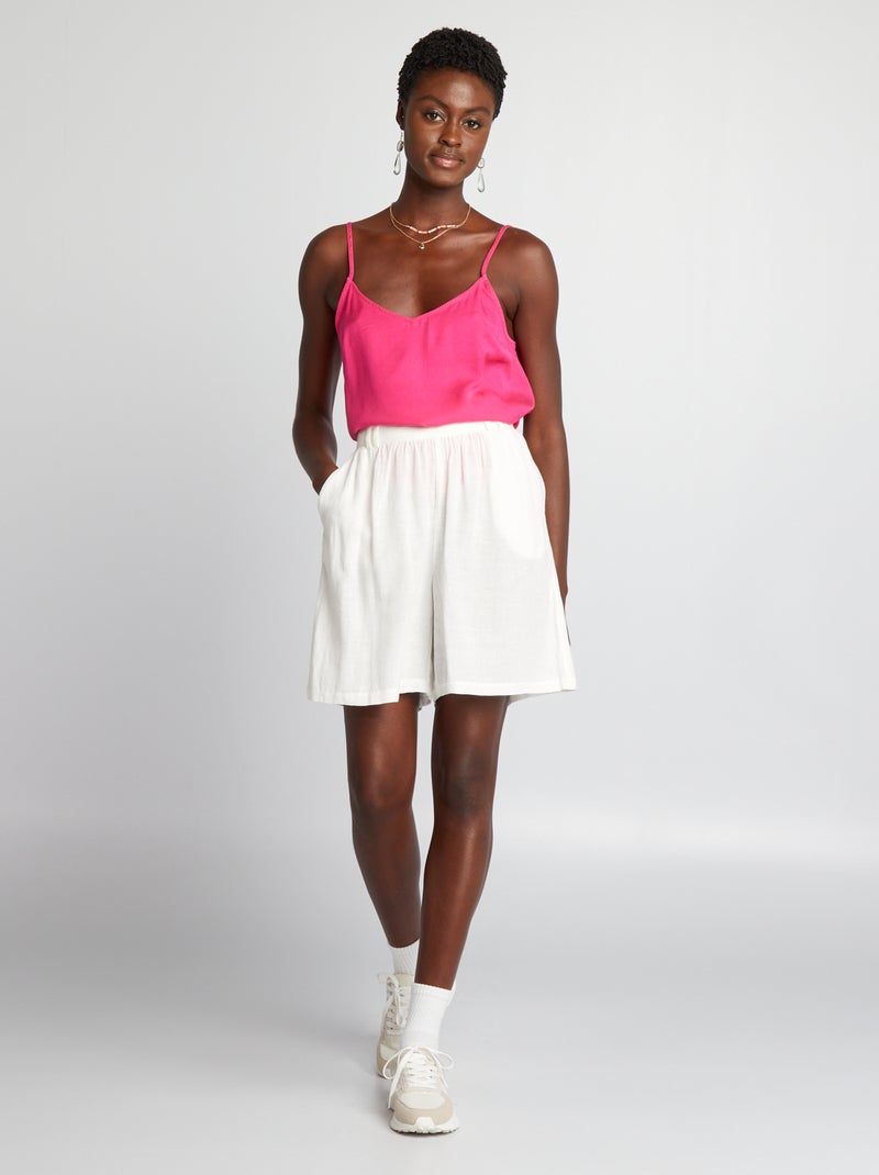 Top à fines bretelles Rose - Kiabi