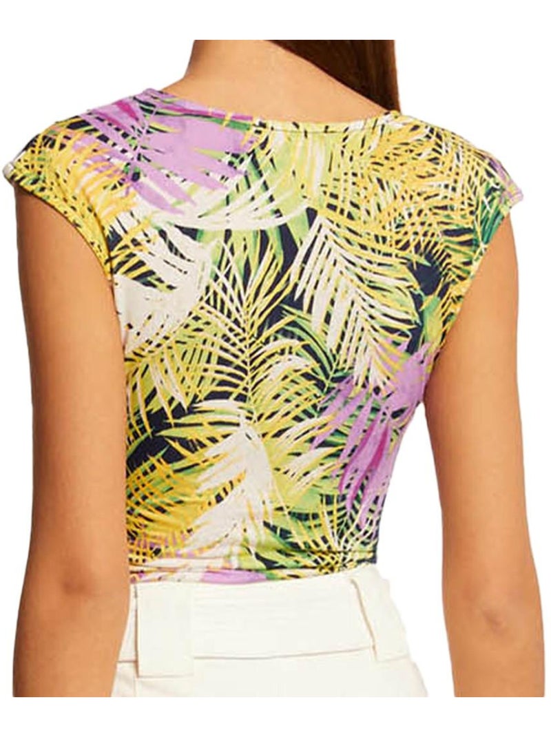 Top  à fleurs Femme Morgan Dlila Jaune - Kiabi