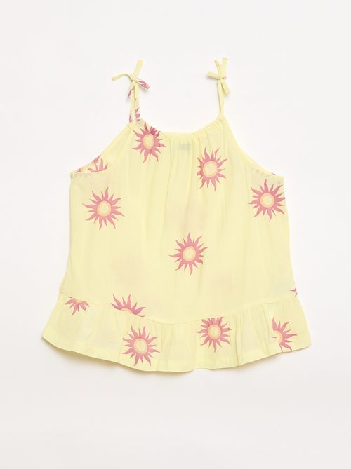 Top à motif à fines bretelles - Kiabi