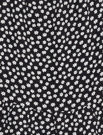 Top à motif à fines bretelles