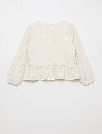 Top ajouré avec noeuds fantaisies