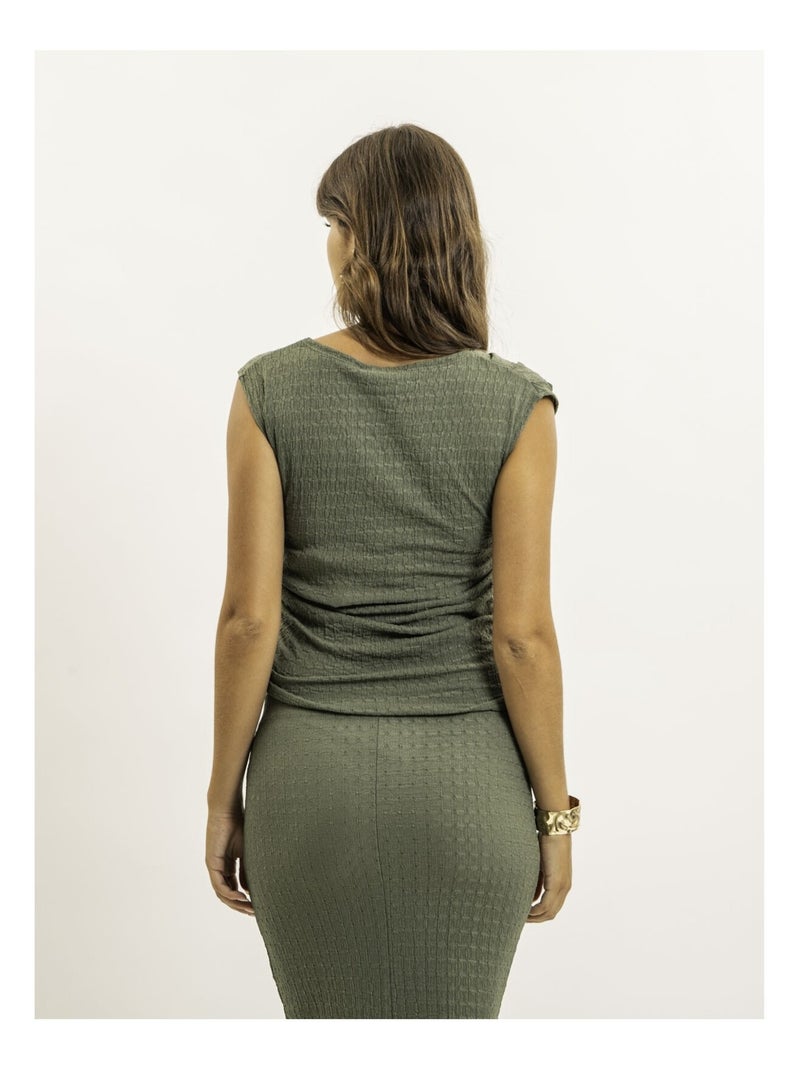 Top asymétrique FAYLA Kaki - Kiabi