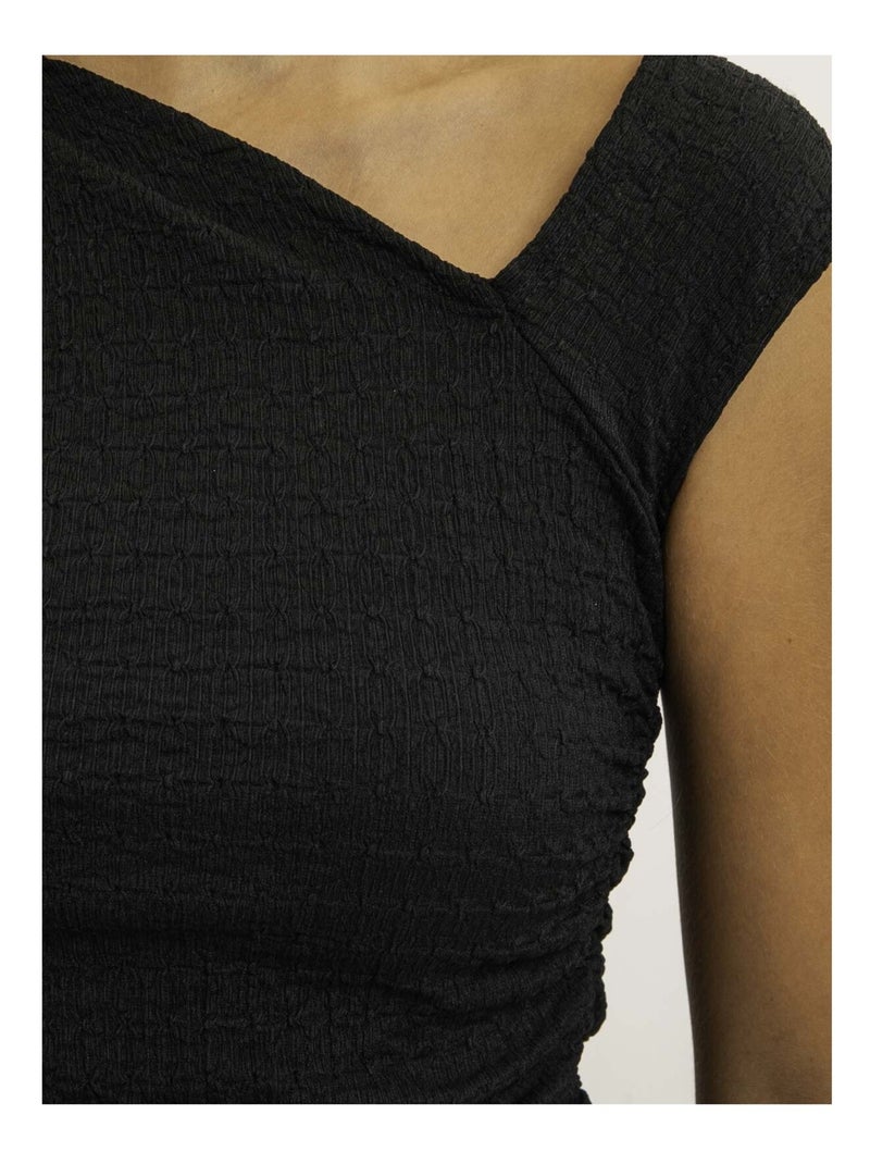 Top asymétrique FAYLA Noir - Kiabi