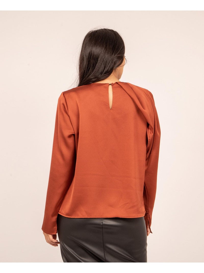 Top avec epaulette FELINDA Rouge brique - Kiabi