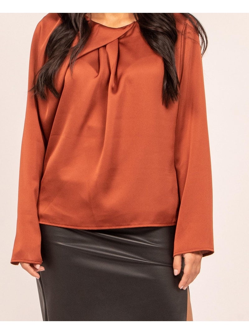 Top avec epaulette FELINDA Rouge brique - Kiabi
