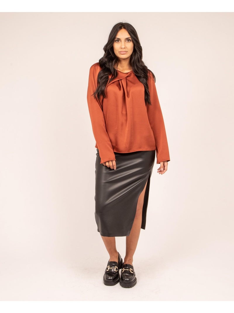 Top avec epaulette FELINDA Rouge brique - Kiabi