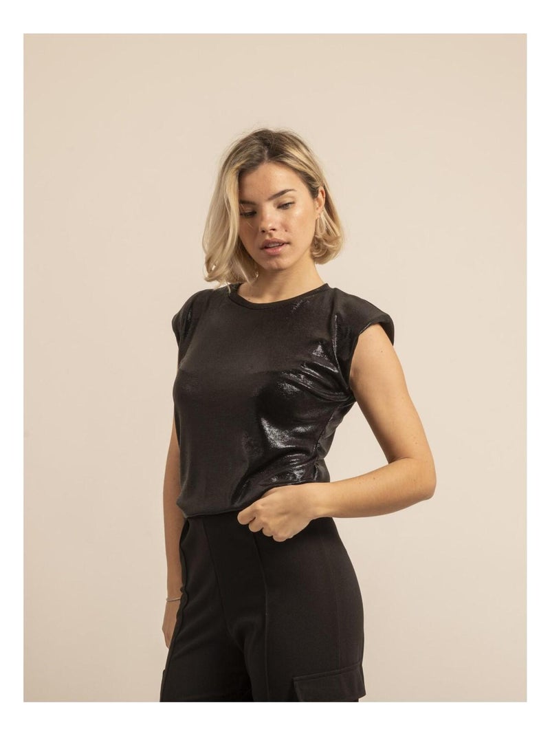 Top avec epaulettes FLOPIE Noir - Kiabi