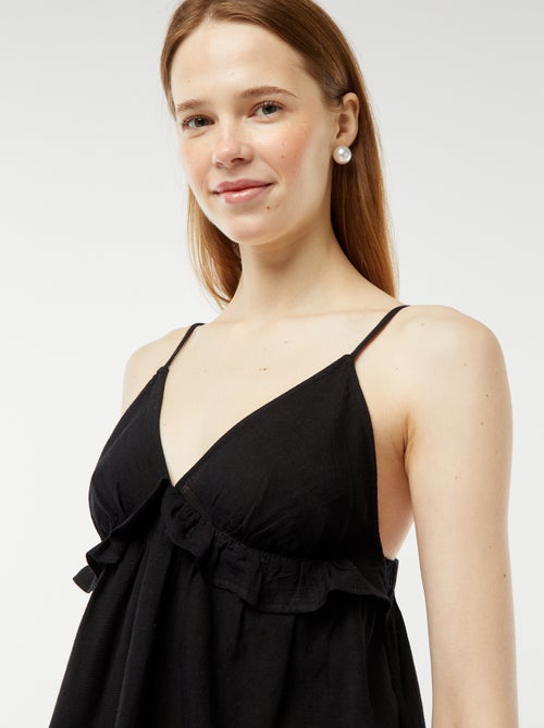 Top avec fines bretelles réglables - Kiabi