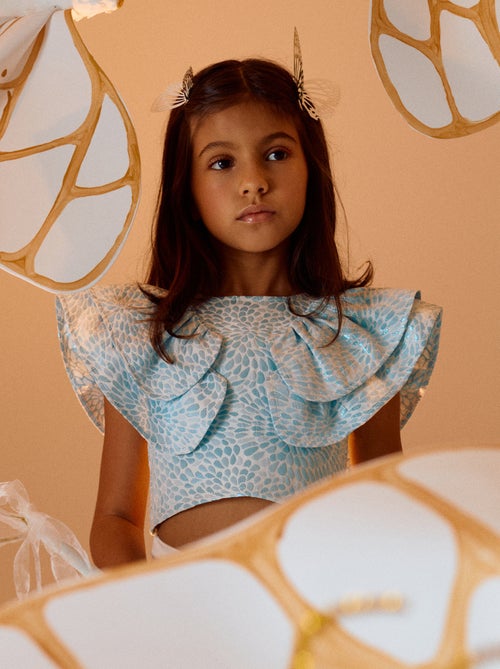 Top avec Motif, Brillant et Volants - Kiabi
