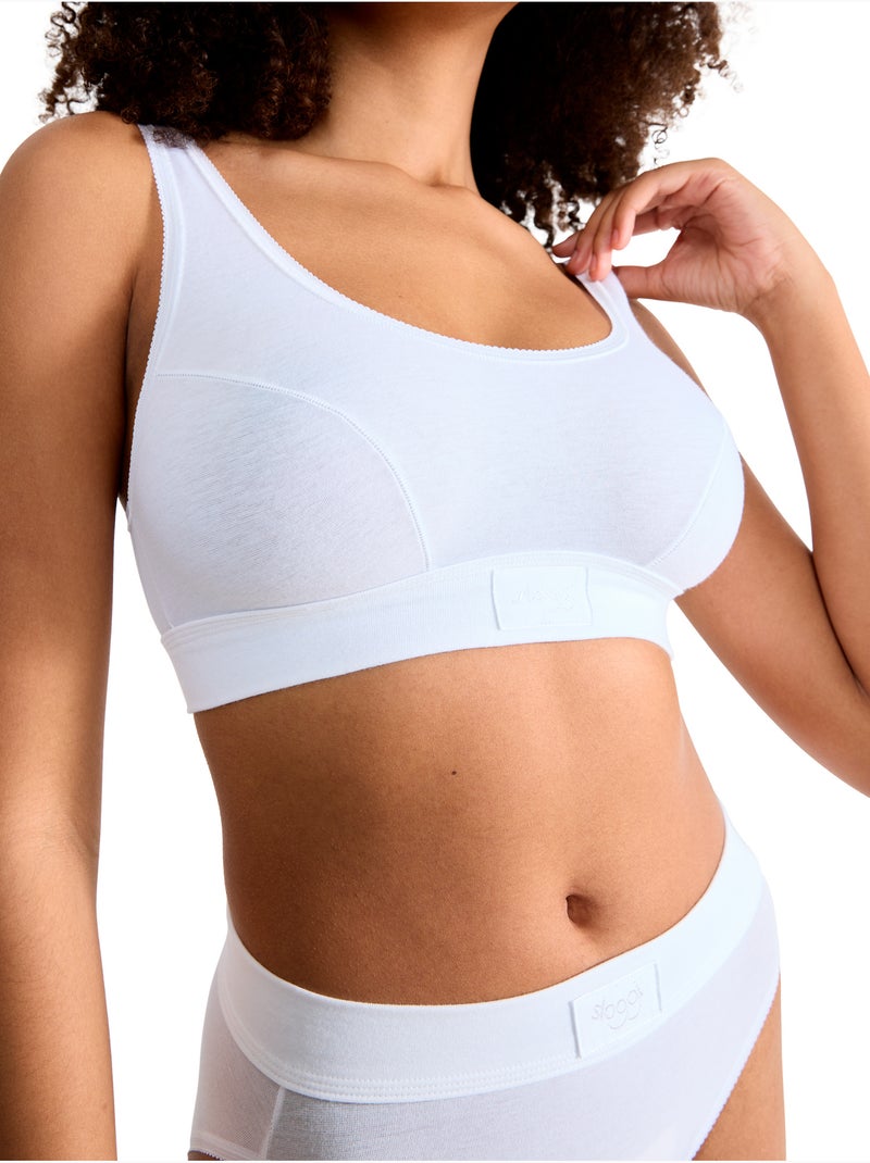 Top brassière double comfort Blanc - Kiabi