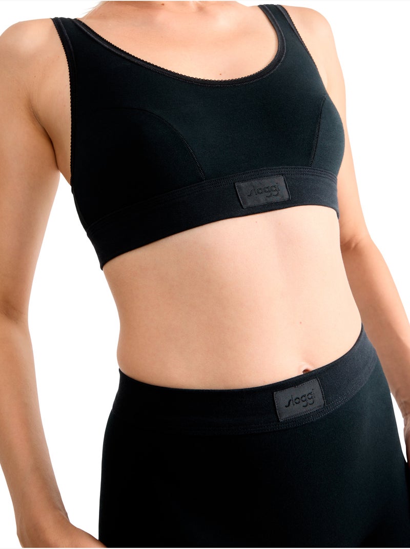 Top brassière double comfort Noir - Kiabi