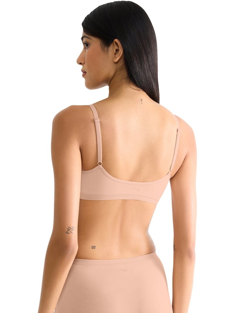 Top brassière go daily cotton Beige - Kiabi
