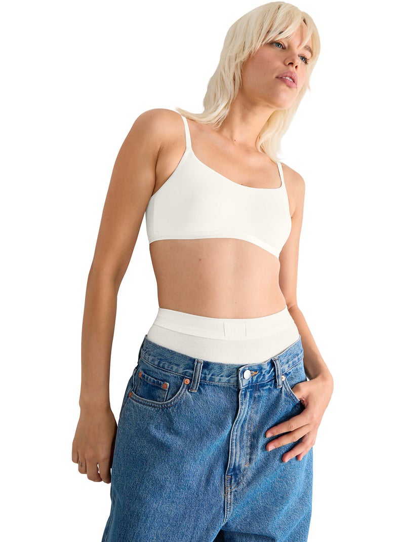 Top brassière go daily cotton Blanc - Kiabi