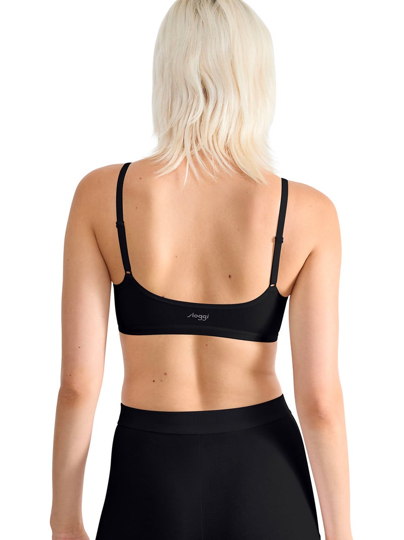 Top brassière go daily cotton Noir - Kiabi