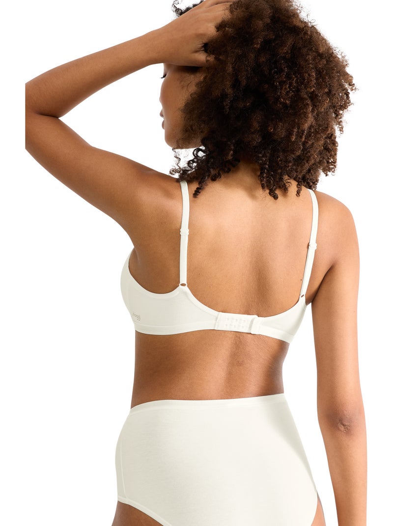 Top brassière v go daily cotton Blanc - Kiabi
