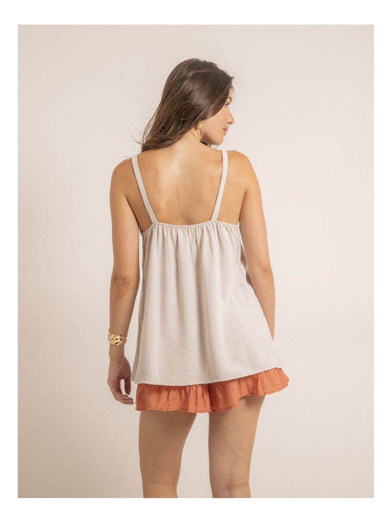 Top bretelles bijoux FELINA Beige - Kiabi