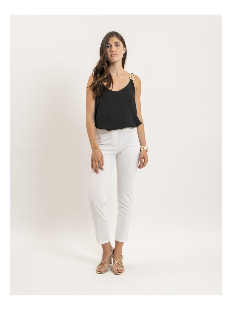 Top bretelles bijoux FELINA Noir - Kiabi