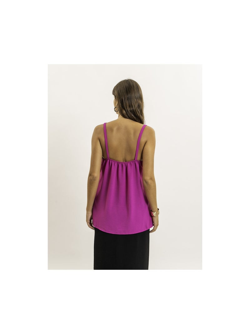 Top bretelles bijoux FELINA Rose fushia - Kiabi