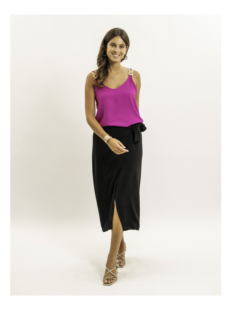 Top bretelles bijoux FELINA Rose fushia - Kiabi