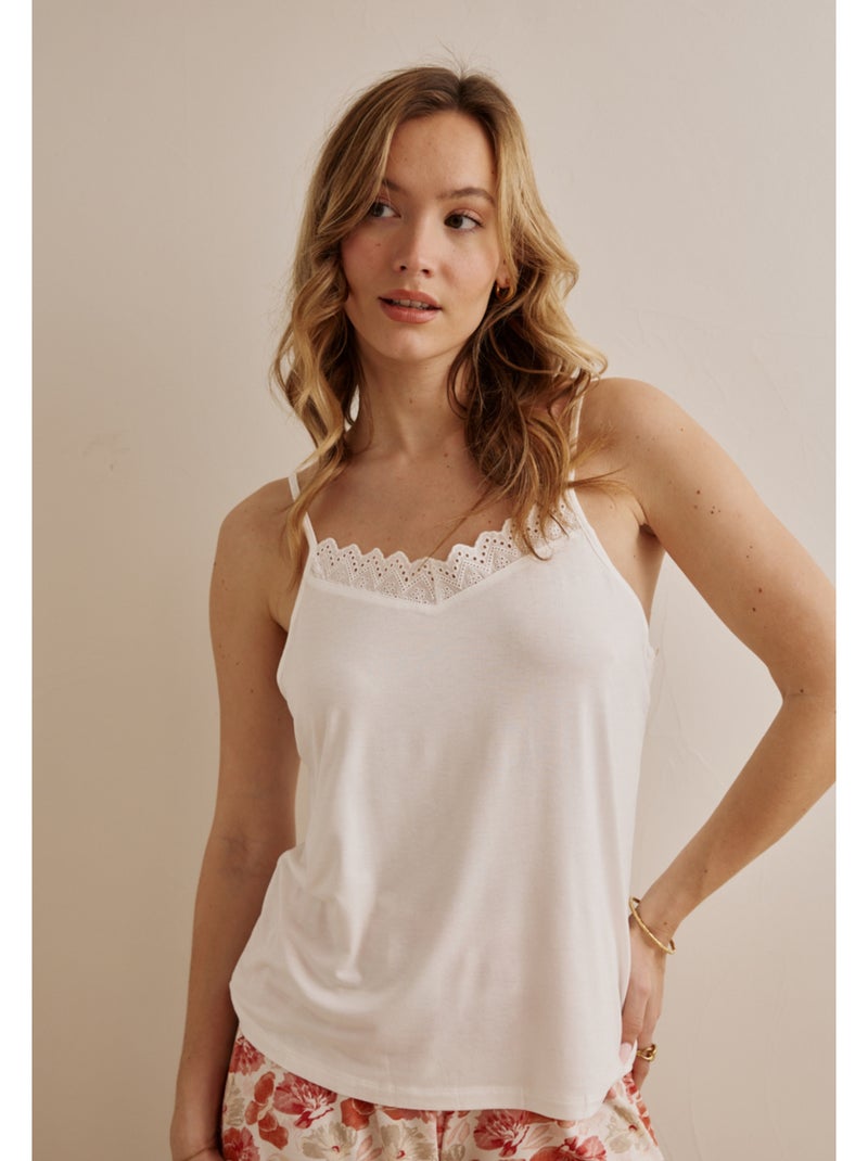 Top bretelles Diva Blanc - Kiabi